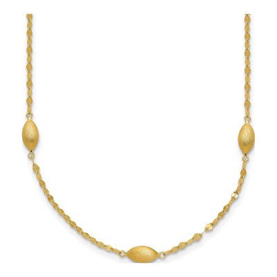 14K Yellow Gold Diamond-Cut Necklace