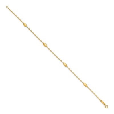 14K Yellow Gold Diamond-Cut Bracelet – view 2