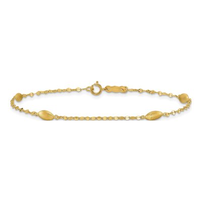 14K Yellow Gold Diamond-Cut Bracelet – view 4