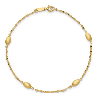 14K Yellow Gold Diamond-Cut Bracelet – view 5