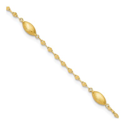 14K Yellow Gold Diamond-Cut Bracelet