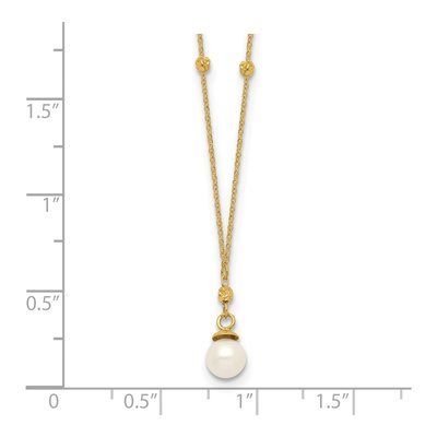 14K Yellow Gold Freshwater Cultured Pearl Pendant Necklace – view 4