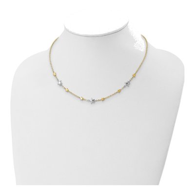 14K Two-Tone Gold Stars Necklace – view 5