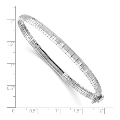 14K White Gold Omega Bracelet – view 4
