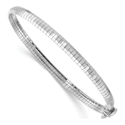 14K White Gold Omega Bracelet