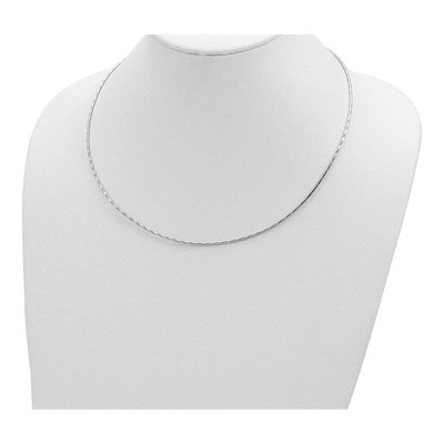 14K White Gold Omega Necklace – view 4