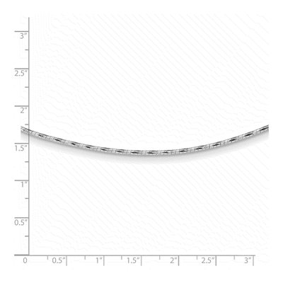14K White Gold Omega Necklace – view 5