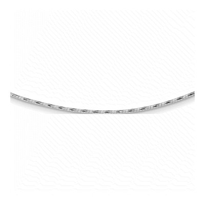14K White Gold Omega Necklace