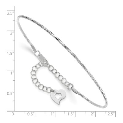 14K White Gold 1.5mm Round Twisted Omega Chain Bracelet – view 3