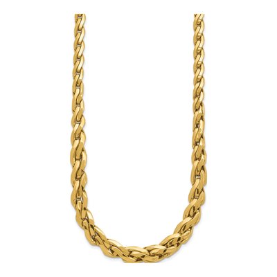 14K Yellow Gold Graduated Fancy Link Necklace – view 3