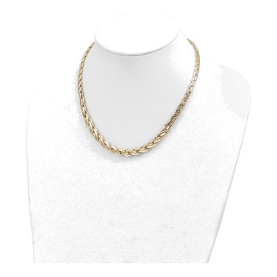 14K Yellow Gold Graduated Fancy Link Necklace – view 4