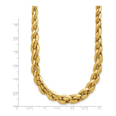 14K Yellow Gold Graduated Fancy Link Necklace – view 5