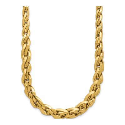 14K Yellow Gold Graduated Fancy Link Necklace