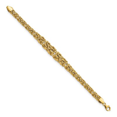 14K Yellow Gold Byzantine Bracelet – view 3