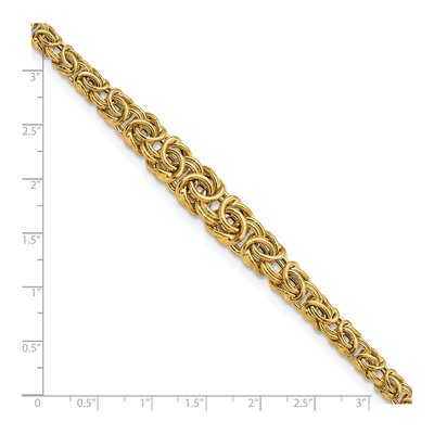 14K Yellow Gold Byzantine Bracelet – view 4