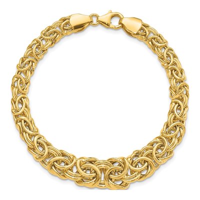 14K Yellow Gold Byzantine Bracelet – view 5