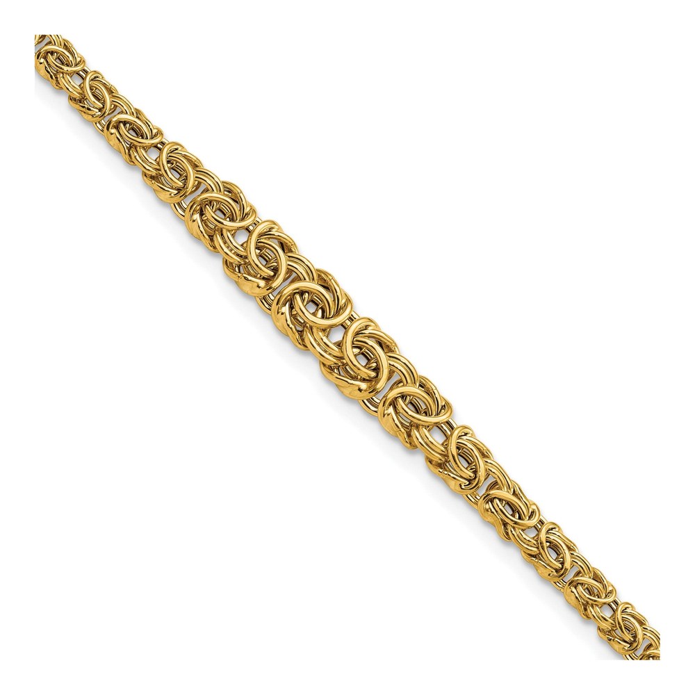 14K Yellow Gold Byzantine Bracelet, 7.25 in