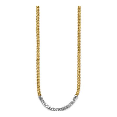 14K Yellow Gold Diamond-Cut Twisted Fancy Rope Necklace – view 3