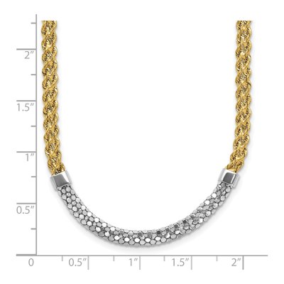 14K Yellow Gold Diamond-Cut Twisted Fancy Rope Necklace – view 4