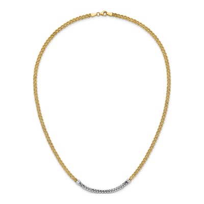 14K Yellow Gold Diamond-Cut Twisted Fancy Rope Necklace – view 6