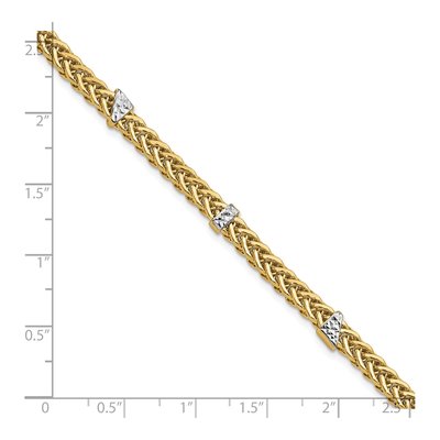 14K Yellow Gold Wheat Bracelet – view 4