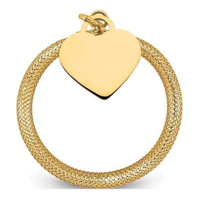 14K Yellow Gold Mesh Stretch Ring – view 3