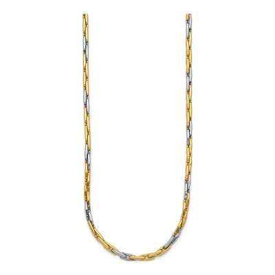 14K Two-Tone Gold Fancy Link Necklace – view 3