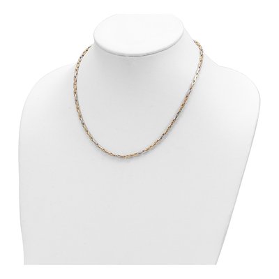 14K Two-Tone Gold Fancy Link Necklace – view 4