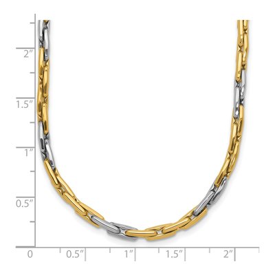 14K Two-Tone Gold Fancy Link Necklace – view 5