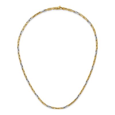 14K Two-Tone Gold Fancy Link Necklace – view 6
