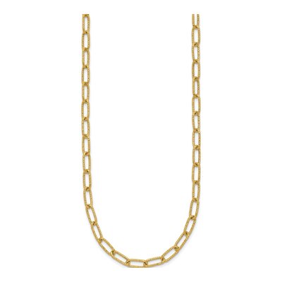 14K Yellow Gold Fancy Open Link Necklace – view 3