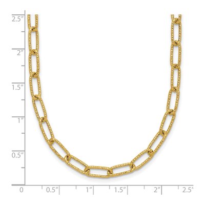 14K Yellow Gold Fancy Open Link Necklace – view 4