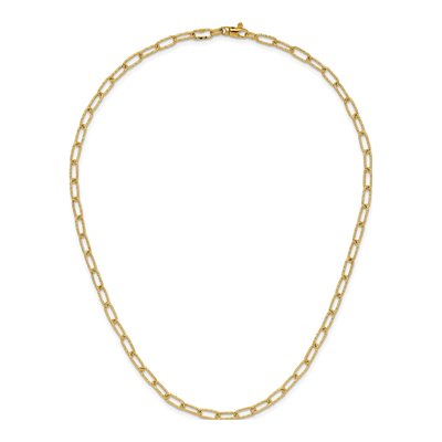 14K Yellow Gold Fancy Open Link Necklace – view 6