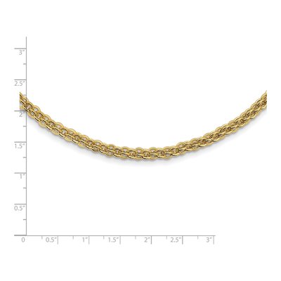 14K Yellow Gold 4mm Fancy Link Chain – view 4