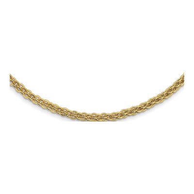 14K Yellow Gold 4mm Fancy Link Chain