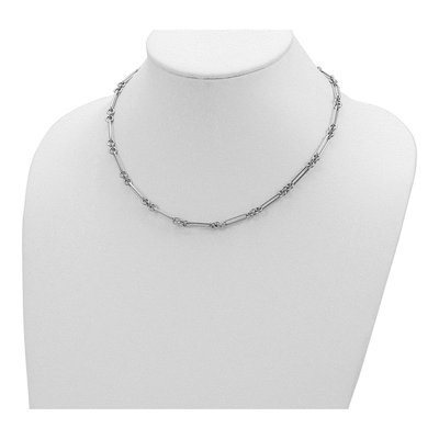 14K White Gold Fancy Link Necklace – view 4