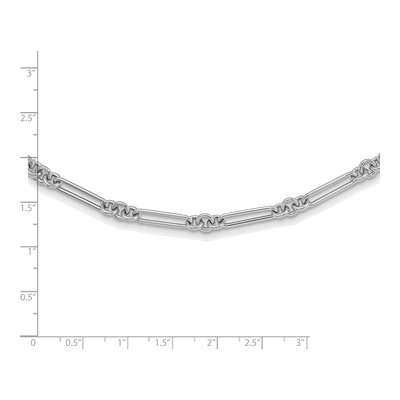 14K White Gold Fancy Link Necklace – view 5