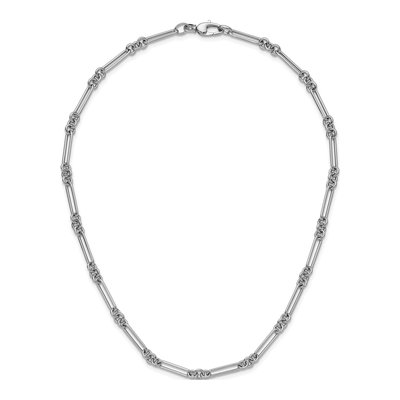 14K White Gold Fancy Link Necklace – view 6