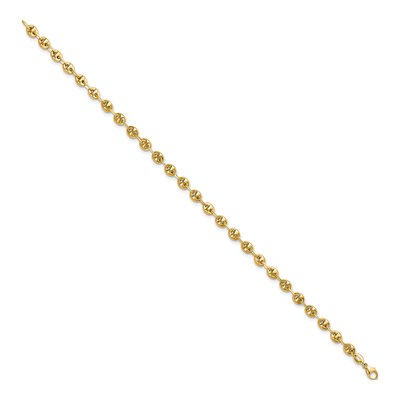 14K Yellow Gold 4.1mm Fancy Link Chain Bracelet – view 3
