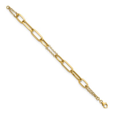 14K Yellow Gold 8.1mm Multi Link Chain Bracelet – view 2