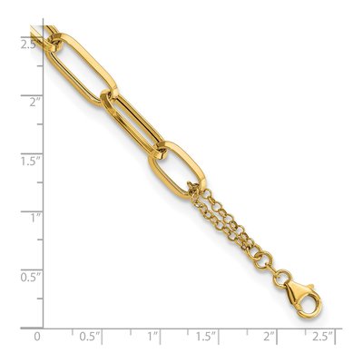14K Yellow Gold 8.1mm Multi Link Chain Bracelet – view 3