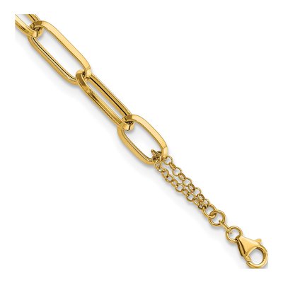 14K Yellow Gold 8.1mm Multi Link Chain Bracelet