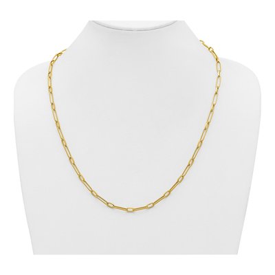 14K Yellow Gold Fancy Long Link Necklace – view 4