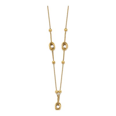 14K Yellow Gold 1mm Fancy Link Chain