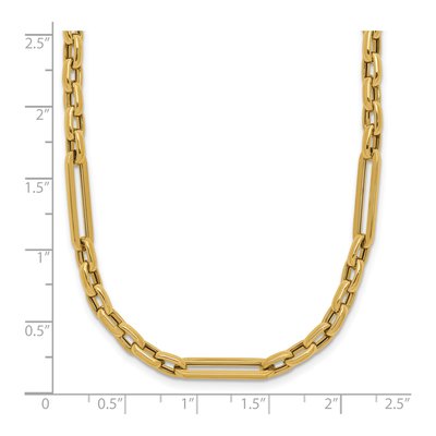 14K Yellow Gold 4.5mm Fancy Open Link Chain – view 5