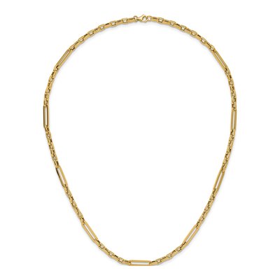14K Yellow Gold 4.5mm Fancy Open Link Chain – view 6