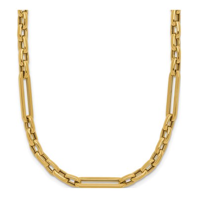 14K Yellow Gold 4.5mm Fancy Open Link Chain