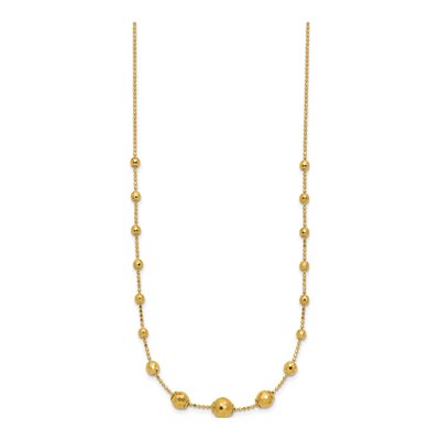14K Yellow Gold Graduated Facet Necklace – view 3
