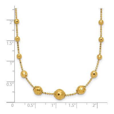 14K Yellow Gold Graduated Facet Necklace – view 5