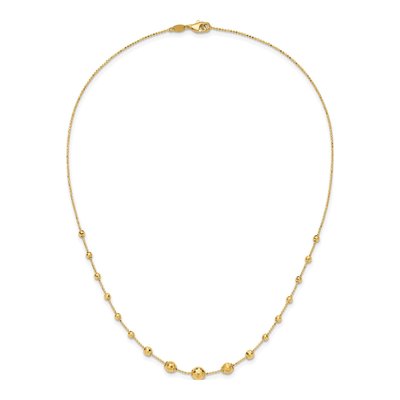14K Yellow Gold Graduated Facet Necklace – view 6